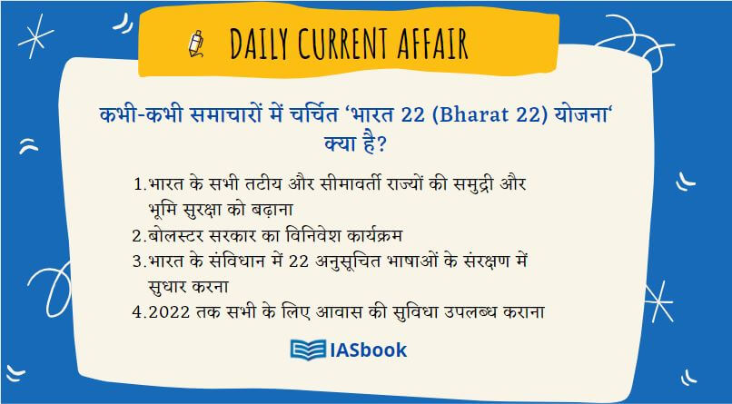 Daily Current Affairs in Hindi with MCQs- 22 March 2021 - IASbook